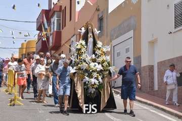 La Viña procesiona a su patrona en la despedida de sus fiestas patronales/Francisco Javier Santana y TA.
